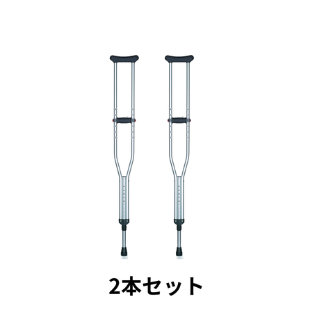 アルミ製松葉杖 合わせてパッチン  TY156M-2P (中) 2本セット