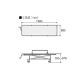浴室用ストレッチャー ステンレス製背上げ機構付･昇降式  TY225ESSB