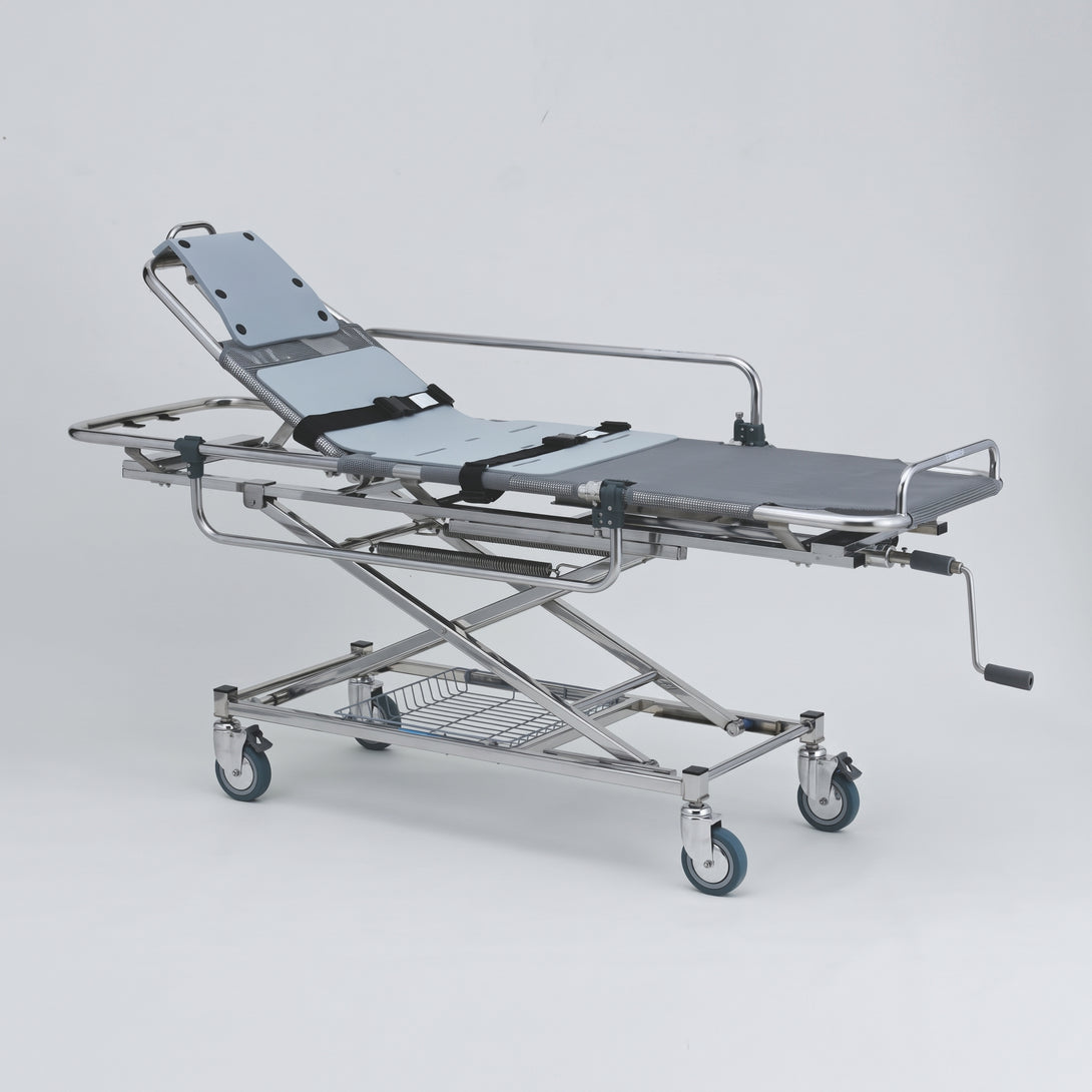 浴室用ストレッチャー ステンレス製背上げ機構付･昇降式  TY225ESSB