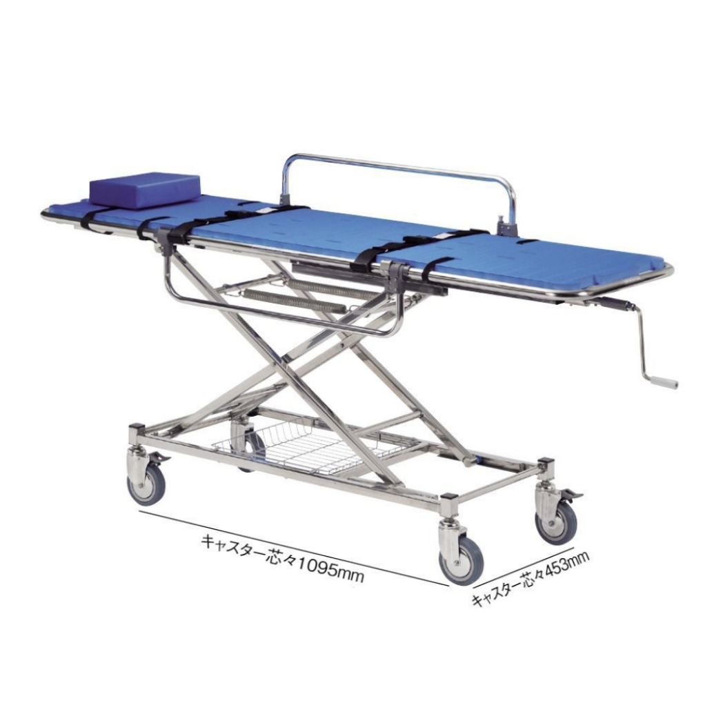浴室用ストレッチャー ステンレス製担架固定型･昇降式  TY225ESS